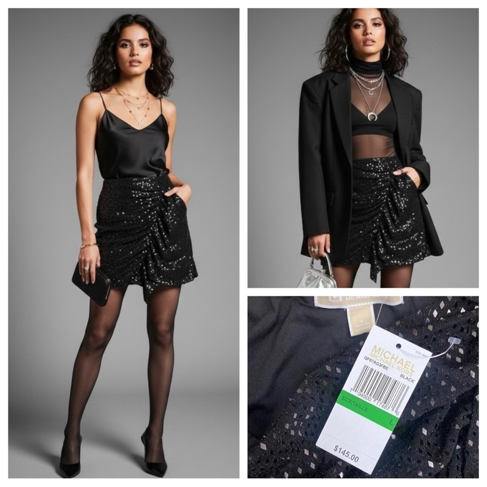 Sirencore Sequin Mini Skirt Michael Kors Liquid Shimmer